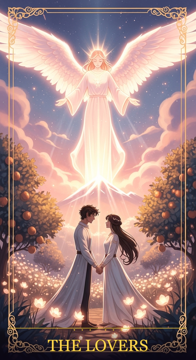 The Lovers tarot card